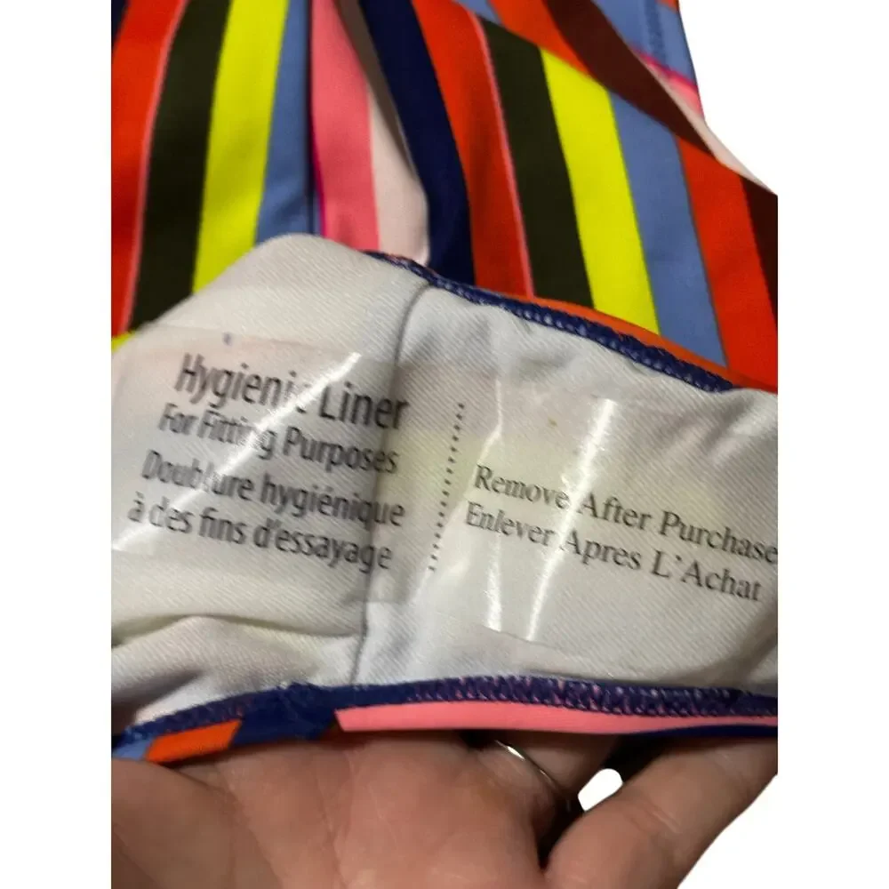 Carters 12 racer back one piece rainbow striped swimsuit nwt perfect